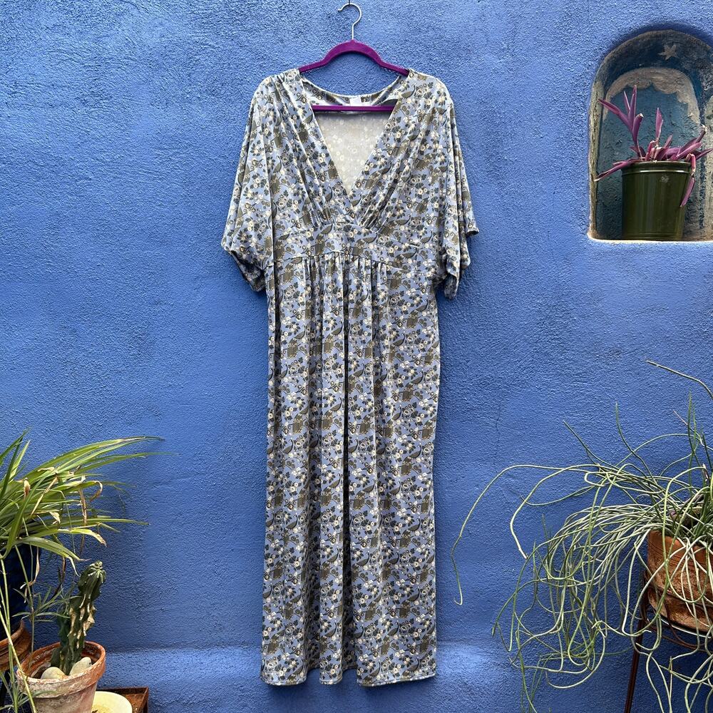 karina dahlia dress in peacock garden - new with tags
